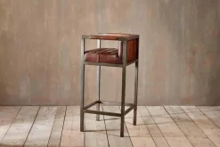 Kitchen & Dining|Bar Stools & Bar Chairs^Nkuku Wamma Leather Bar Chair