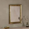 Wall Mirrors^Nkuku Yadur Rectangular Mirror - Antique Brass - Small