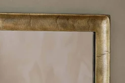 Wall Mirrors^Nkuku Yadur Rectangular Mirror - Antique Brass - Small