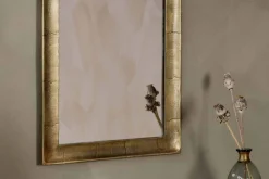 Wall Mirrors^Nkuku Yadur Rectangular Mirror - Antique Brass - Small