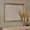 Wall Mirrors^Nkuku Yadur Rectangular Mirror - Antique Brass - Large