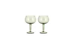 Entertaining Glasses|Christmas Table^Nkuku Yala Hammered Gin Glass - (Set of 2) Sage Green