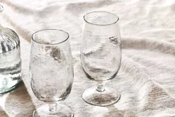 Entertaining Glasses^Nkuku Yala Hammered Glass - Clear (Set of 4)