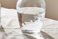 Jugs^Nkuku Yala Hammered Jug - Clear Glass