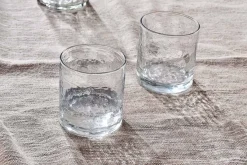 Everyday Glassware|Tumblers^Nkuku Yala Hammered Tumbler - (Set of 4) Clear Glass