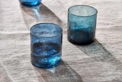 Everyday Glassware^Nkuku Yala Hammered Tumbler - (Set of 4) Indigo