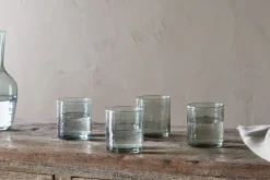 Breakfast Accessories|Tumblers^Nkuku Yala Hammered Tumbler - (Set of 4) Sage Green