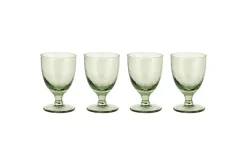 Entertaining Glasses|Wine & Champagne Glasses^Nkuku Yala Hammered Wine Glass - (Set of 4) Sage Green