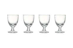 Entertaining Glasses|Wine & Champagne Glasses^Nkuku Yala Hammered Wine Glass - (Set of 4) Clear Glass