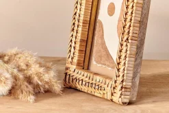 Decorative Home Accessories|Desk Accessories^Nkuku Yanis Rattan Photo Frame