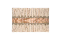 Bedroom Textiles|Cushions^Nkuku Zairya Jute & Cotton Cushion Cover - Natural & Rust
