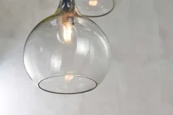Statement Lighting|Pendant Lighting^Nkuku Ziva Recycled Glass Cluster Pendant - Clear