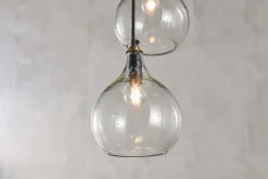 Statement Lighting|Pendant Lighting^Nkuku Ziva Recycled Glass Cluster Pendant - Clear