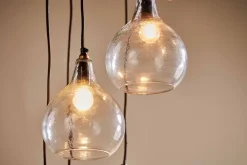 Statement Lighting|Pendant Lighting^Nkuku Ziva Statement Recycled Glass Cluster Pendant - Clear