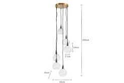Statement Lighting|Pendant Lighting^Nkuku Ziva Statement Recycled Glass Cluster Pendant - Clear
