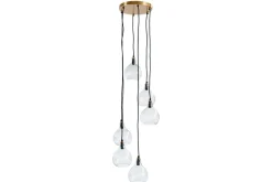 Statement Lighting|Pendant Lighting^Nkuku Ziva Statement Recycled Glass Cluster Pendant - Clear