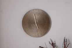 Clocks^Nkuku Zuwena Etched Wall Clock - Antique Brass