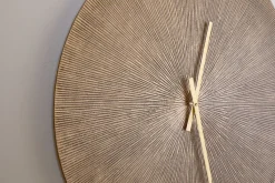 Clocks^Nkuku Zuwena Etched Wall Clock - Antique Brass
