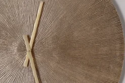 Clocks^Nkuku Zuwena Etched Wall Clock - Antique Brass